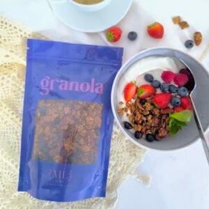 Traški granola, gausi riešutų ir sėklų